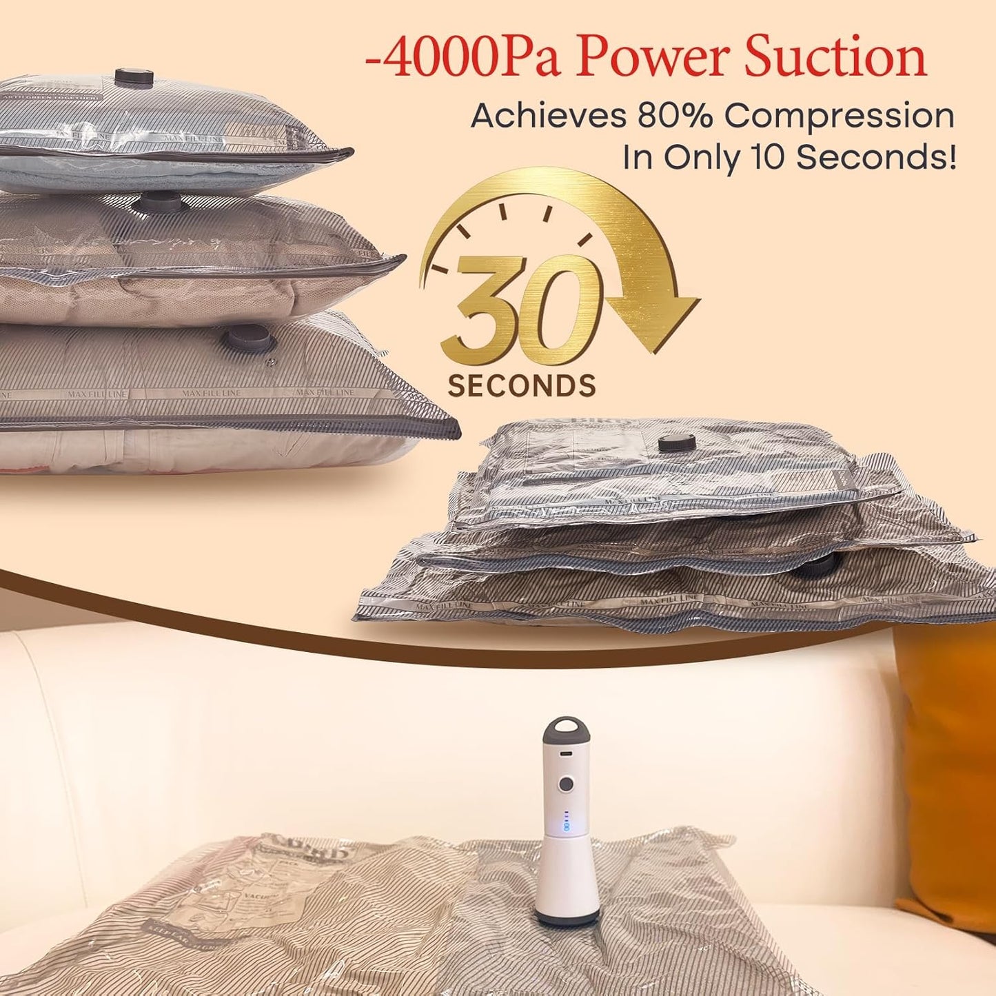 Travel Vacuum Storage Bags Set