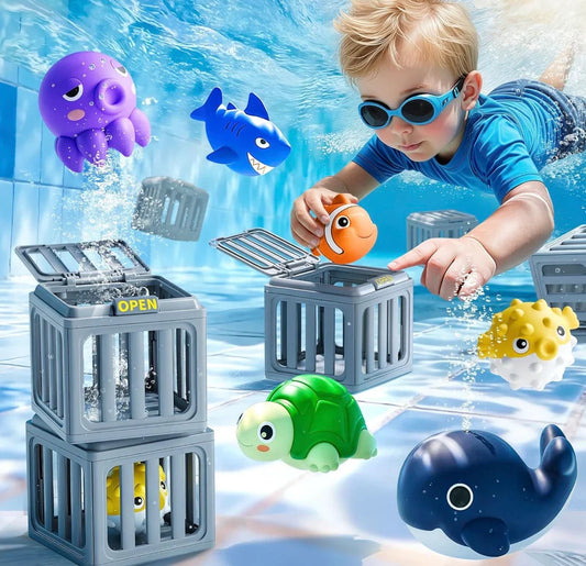 Rescue Sea Animals Cage Play Set