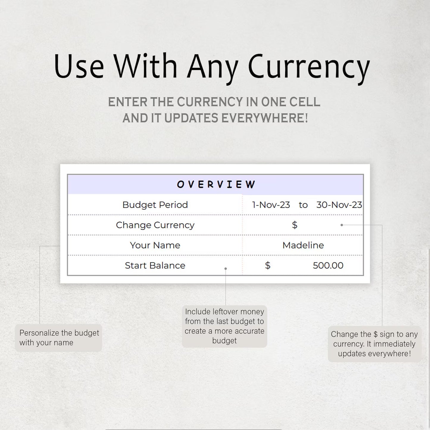 Simple Budget Planner Spreadsheet – Google Sheets & Excel