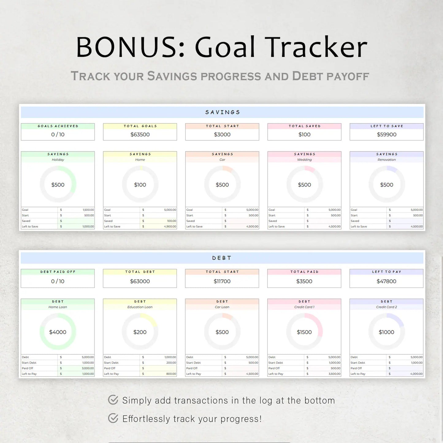 Simple Budget Planner Spreadsheet – Google Sheets & Excel