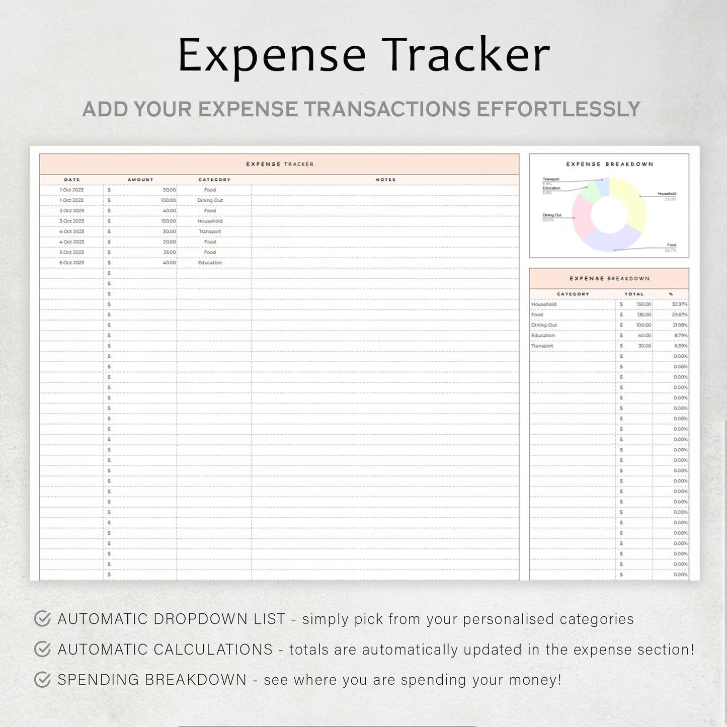 Simple Budget Planner Spreadsheet – Google Sheets & Excel